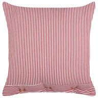Poduszki dekoracyjne - BELIANI Poduszka dekoracyjna czerwono-biała w paski 45 x 45 cm z wypełnieniem ozdoba retro akcesoria salon sypialnia - miniaturka - grafika 1