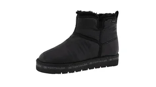 TOM TAILOR Damskie botki 6390320001, czarne, 37 EU, czarny, 37 EU - Botki damskie - miniaturka - grafika 1