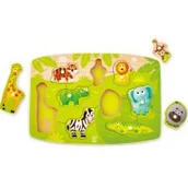 Układanki dla dzieci - Hape Puzzle stojące farma zwierząt - miniaturka - grafika 1