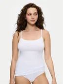 Koszulki i topy damskie - Triumph Top Sense Of Modal 10224795 Biały Slim Fit - miniaturka - grafika 1