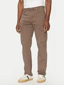 Spodnie męskie - Guess Spodnie materiałowe M5RA68 WGXV1 Brązowy Regular Fit - miniaturka - grafika 1