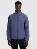 Kurtki i kamizelki sportowe męskie - 4F Kurtka puchowa trekkingowa z wypełnieniem syntetycznym męska - granatowa 3XL - miniaturka - grafika 1