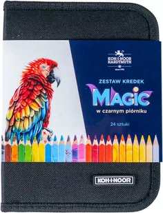 Kredki Magic w czarnym piórniku 23 kol + blender - Przybory szkolne Kredki Magic w czarnym piórniku 23 kol + blender - Przybory szkolne - miniaturka - grafika 2