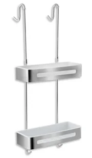 Novaservis Titania Yacore - Podwójna półka, szczotkowana stal nierdzewna 65575,4 - Półki łazienkowe - miniaturka - grafika 1