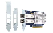Kontrolery - QNAP Qnap QXP-32G2FC Dwuportowa karta rozszerzeń 6 generacji Fibre Channel 32Gb z urządzeniami nadawczo-odbiorczymi SFP+ QXP-32G2FC - miniaturka - grafika 1
