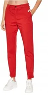 Spodnie damskie - BOSS CZERWONE SPODNIE CHINOS Z WYSOKIM STANEM I ZASZEWKAMI 40 J5A - miniaturka - grafika 1