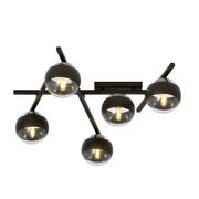 Lampy sufitowe - Emibig Smart lampa sufitowa 5-punktowa czarna/transparentna 1105/5 - miniaturka - grafika 1