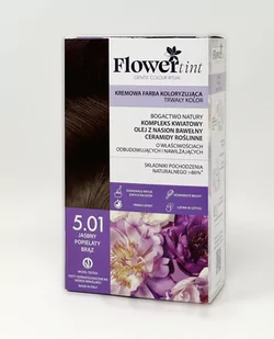 Flowertint, Trwała Farba Do Włosów, Seria Popielaty, 5.01 Jasny Popielaty Brąz - Farby do włosów i szampony koloryzujące - miniaturka - grafika 1