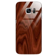 Etui i futerały do telefonów - Etui drewniane Samsung Galaxy S7 Premium Wood Mahogany Forestzone Glass - miniaturka - grafika 1