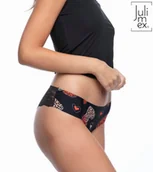 Majtki damskie - FIGI JULIMEX TANGA WILD HEARTS (kolor czarny, rozmiar L) - miniaturka - grafika 1
