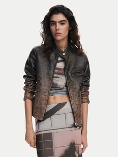 Desigual Kurtka skórzana 25SWEW44 Brązowy Regular Fit - Kurtki damskie - miniaturka - grafika 1