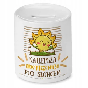 Skarbonka Dla Siostrzenicy na Urodziny na Prezent z Nadrukiem ze Zdjęciem + Opakowanie na prezent (wzór 04) - Skarbonki - miniaturka - grafika 1