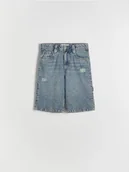 Spodnie i spodenki dla chłopców - Reserved - Jeansowe szorty - niebieski - miniaturka - grafika 1