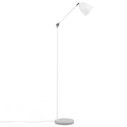 Lampy stojące - Beliani Lampa stojąca biała 165 cm CHANZA - miniaturka - grafika 1