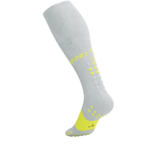 COMPRESSPORT Skarpety kompresyjne FULL SOCKS OXYGEN whie/safe yellow - Skarpetki sportowe męskie - miniaturka - grafika 7