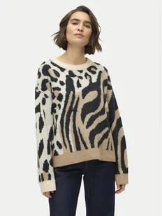 Vero Moda Sweter Kai 10310645 Beżowy Regular Fit - Swetry damskie - miniaturka - grafika 1