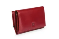 Portfele - Portfel damski Skórzany VerMari RFID Ochrona kart Czerwony - miniaturka - grafika 1