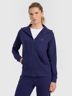 4F Bluza dresowa rozpinana z kapturem damska - granatowa S - Bluzy damskie 4F Bluza dresowa rozpinana z kapturem damska - granatowa S - Bluzy damskie - miniaturka - grafika 1