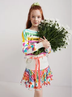 Sukienki i spódniczki dla dziewczynek - Desigual Spódnica Suiza 22SGFD04 Biały Regular Fit - grafika 1
