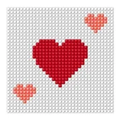 Pasmanteria - Zestaw do haftu serduszko (0105) - miniaturka - grafika 1