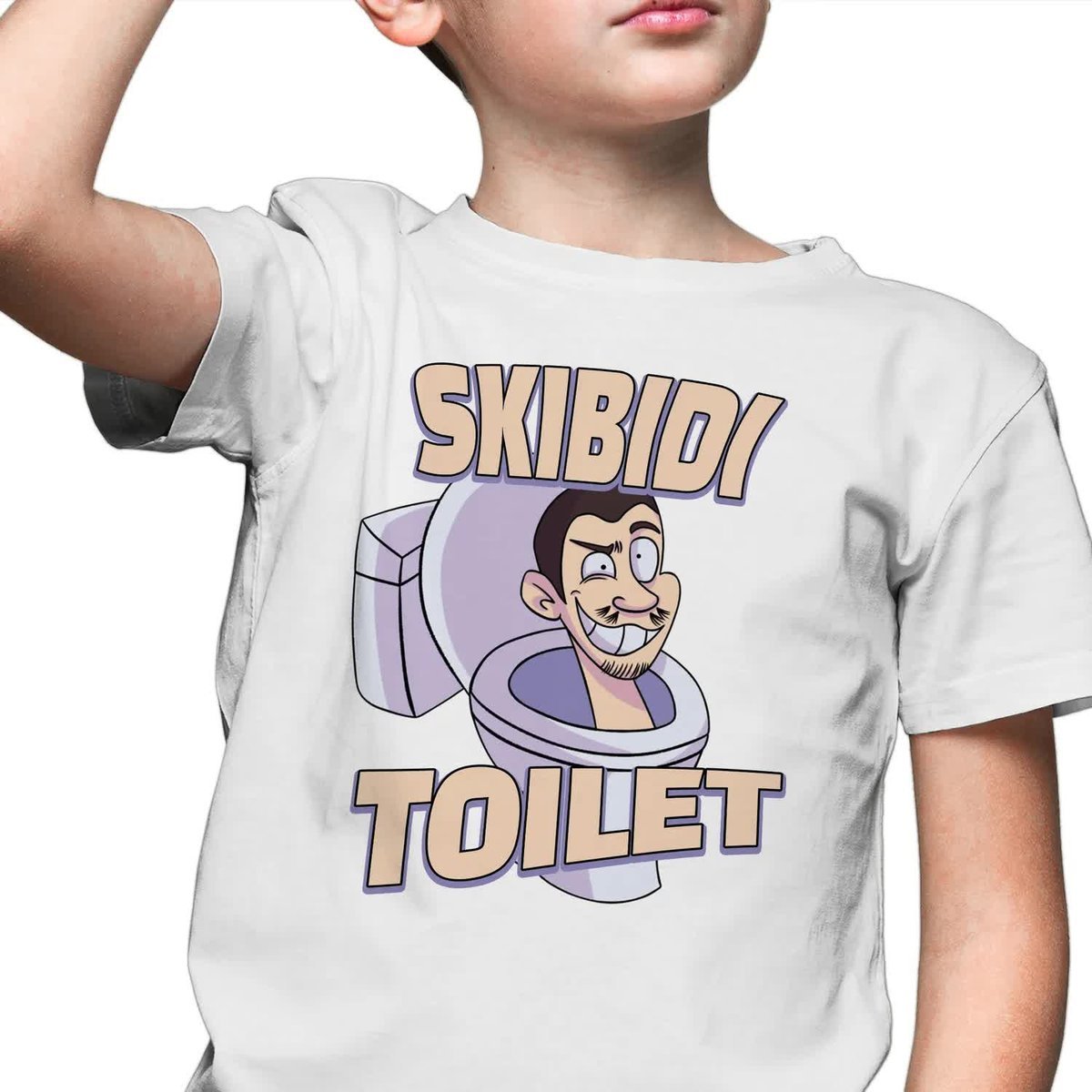 DZIECIĘCA KOSZULKA T-SHIRT Biały Śmieszny Prezent SKIBIDI TOILET Wzory 134