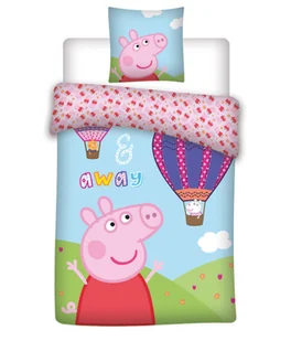 Darymex Jerry Fabrics Pościel bawełna 100x135 Świnka Peppa - balon 5714710000995 - Pościel dla dzieci - miniaturka - grafika 1