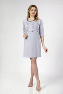 Bielizna nocna - REGINA KOSZULKA DAMSKA 140 S JASNY MELANŻ - miniaturka - grafika 1