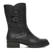 Botki damskie - Botki Rieker Z9571-00 Czarny - miniaturka - grafika 1