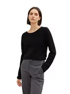 Swetry damskie - TOM TAILOR Damski sweter 1035113, 14482-Deep Black, rozmiar XS - miniaturka - grafika 1