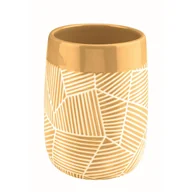Kubki na szczoteczki do zębów - Kleine Wolke Serena ceramiczny kubek łazienkowy żółty - miniaturka - grafika 1