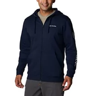 Bluzy męskie - Columbia Męska bluza z kapturem Trek z zamkiem błyskawicznym na całej długości Granatowy Collegiate Navy Small-10X-Large - miniaturka - grafika 1