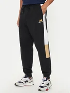 Spodnie sportowe męskie - New Balance Spodnie dresowe MP43522BK Czarny Relaxed Fit - miniaturka - grafika 1
