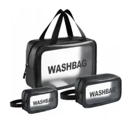 Kosmetyczki, organizery i kuferki - ECARLA WASHBAG ZESTAW 3 KOSMETYCZEK CZARNY - miniaturka - grafika 1