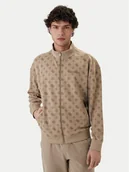 Bluzy męskie - Guess Bluza Z6GQ07 K2849 Beżowy Relaxed Fit - miniaturka - grafika 1