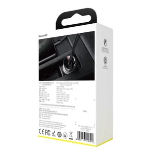 Baseus ładowarka samochodowa 2x USB 4,8A 24W z LCD szary (CCBX-0G) - Ładowarki do telefonów - miniaturka - grafika 17