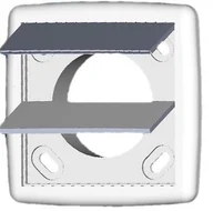 Odkurzacze przemysłowe - Gniazdo wyrzutowe białe (dwuklapkowe) - miniaturka - grafika 1