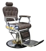 Fotele fryzjerskie - Fotel fryzjerski barberski hydrauliczny do salonu fryzjerskiego barber shop Diodor Barberking - miniaturka - grafika 1
