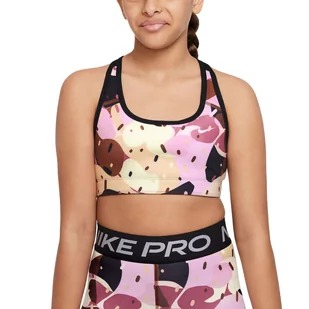 Biustonosz sportowy dla dziewcząt Nike Swoosh DQ8904 - Bielizna sportowa damska - miniaturka - grafika 1