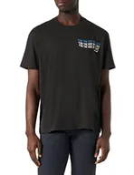 Koszulki męskie - Wrangler Koszulka męska z logo slogan, Worn White, M - miniaturka - grafika 1