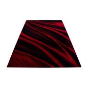 Dywany - Dywan nowoczesny Miami fale czerwono-czarny 120x170 cm - miniaturka - grafika 1