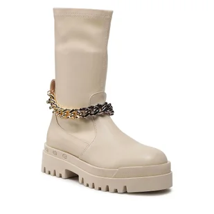 Botki Badura 3040-1 Beżowy - Botki damskie - miniaturka - grafika 1