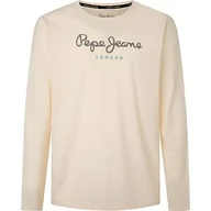 Koszulki męskie - Pepe Jeans Koszulka męska Eggo Long N, beżowy (kość słoniowa), XL - miniaturka - grafika 1