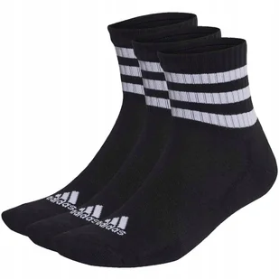 Skarpety adidas 3-Stripes Cushioned Sportswear Mid-Cut Socks 3 Pairs czarne - Skarpetki męskie - miniaturka - grafika 1