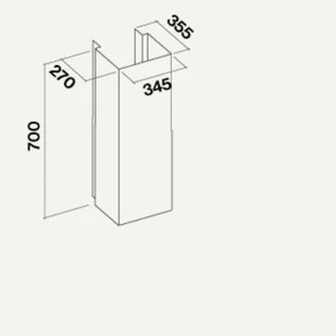 Komin do okapu Falmec KACL.571#B - Akcesoria i części do okapów - miniaturka - grafika 1