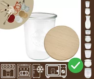 Pojemniki kuchenne - Słoiki WECK / drewniane wieko słoik 850ml MOLD / Wamar-Sosenka - miniaturka - grafika 1