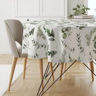 Obrusy i serwetki - Obrus okrągły WINTER wzór BN29 | zielone gałązki średnica 150 cm - miniaturka - grafika 1