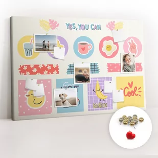 Organizer na ścianę XXL, Tablica Korkowa 120x80 cm - Planer szkolny + Pinezki - Tablice i flipcharty - miniaturka - grafika 1