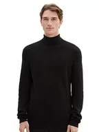 Swetry męskie - TOM TAILOR sweter męski, 2999 - Black, XL - miniaturka - grafika 1