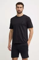 Piżamy męskie - BOSS piżama bawełniana kolor czarny z aplikacją 50516487 - Boss - miniaturka - grafika 1