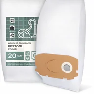 Worki do odkurzaczy - 20x Worek do Odkurzacza Festool Ctl MIDI Syntetyczny Flizelinowy Worki G9-W - miniaturka - grafika 1